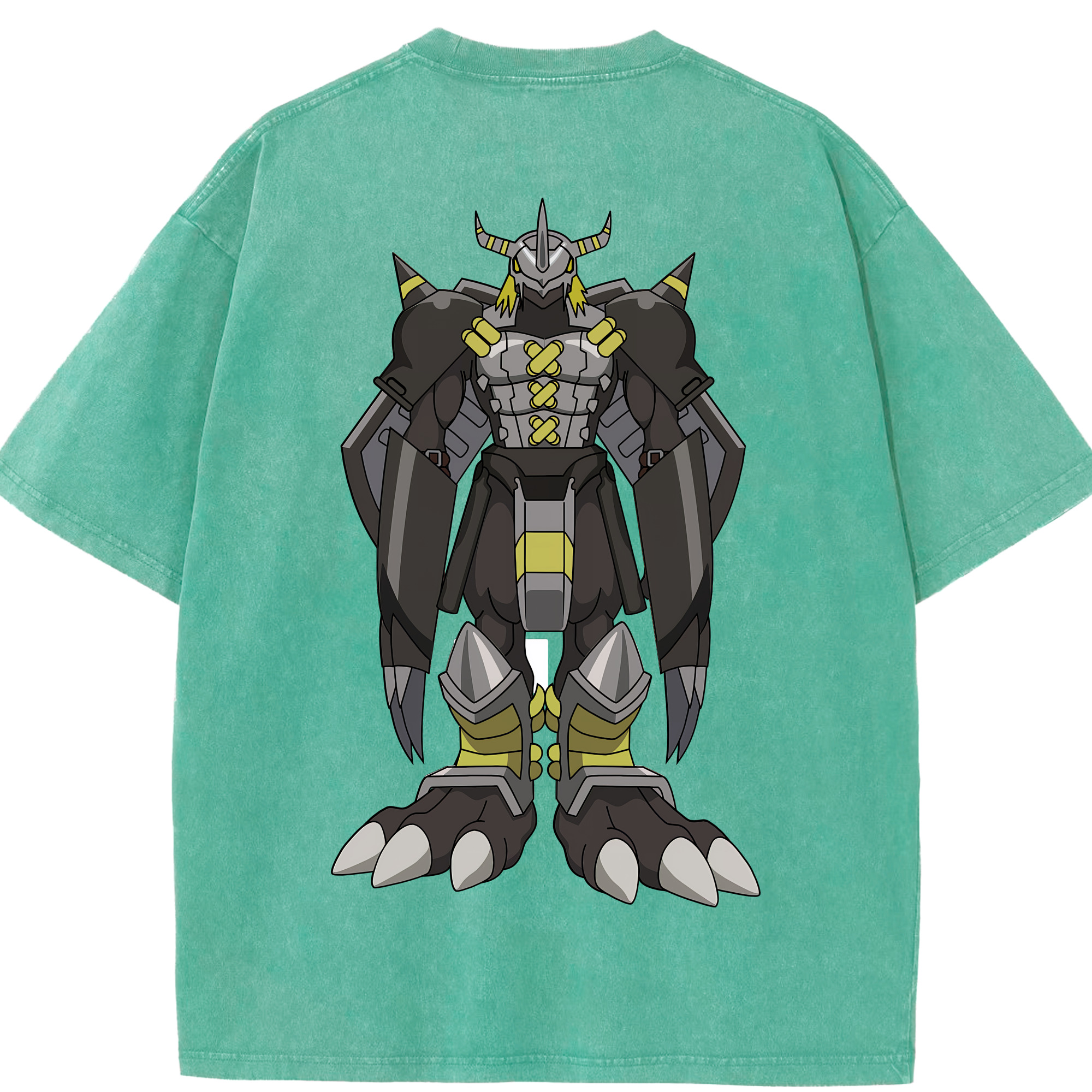 （画像用） Digimon デジタルモンスター/デジモン 綿100% ヴィンテージ風 半袖Tシャツ（背面プリント）